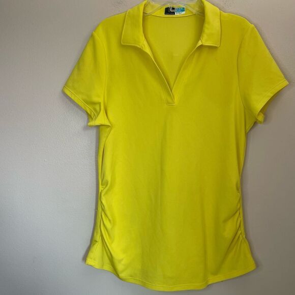 Airflux| Medium| Yellow| PGA Tour| Golf Tee| Moisture Wicking| Super Stretchy - Picture 11 of 15